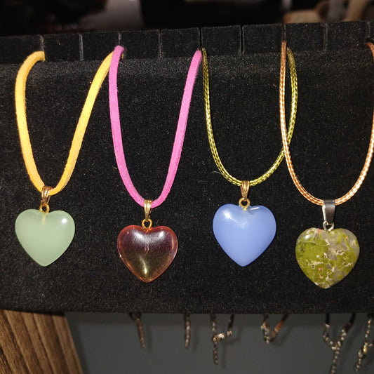Heart Shaped Stone Necklace