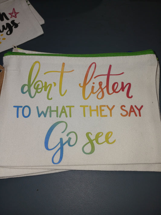 Inspirational Printed Zipper Pouches